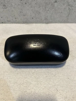 Estuche Coach Grande Auténtico Negro Duro Lateral Clamshell Anteojos/Gafas de Sol Foto 1 de 4