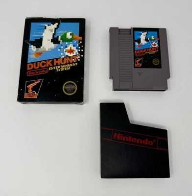 Duck Hunt First Print Matte Sticker Box and Cart NO MANUAL READ - Nintendo NES - Image 1 of 4