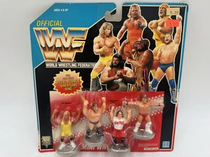 MOC-WWF Hasbro Mini Royal Rumble Wrestling Figure Mr Perfect Hacksaw Piper 4 pezzi - Foto 1 di 7