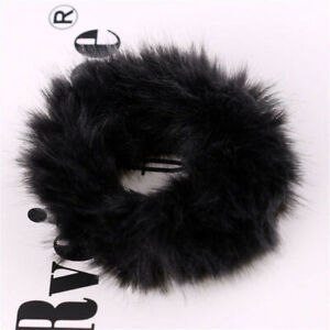 Women Girls Soft Plush Hair Band Rope Ties Imitation Rabbit Fur Elastic Headwear