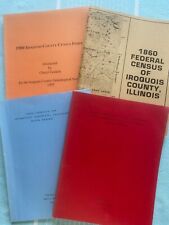 Iroquois County, Illinois, Census Record Info, 4 books (1840, 1850, 1860, 1900)