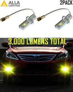 Alla Lighting H3 LED Driving Fog Light,Luxury Yellow Get Noticed,5-star Review