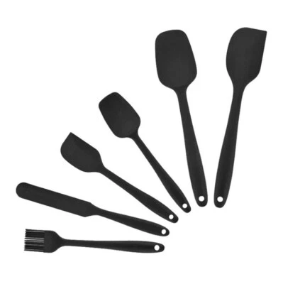 Silicone Spatulas Set Pastry Brush Palette scraper Large n Small Baking Cooking  - Image 1 of 4