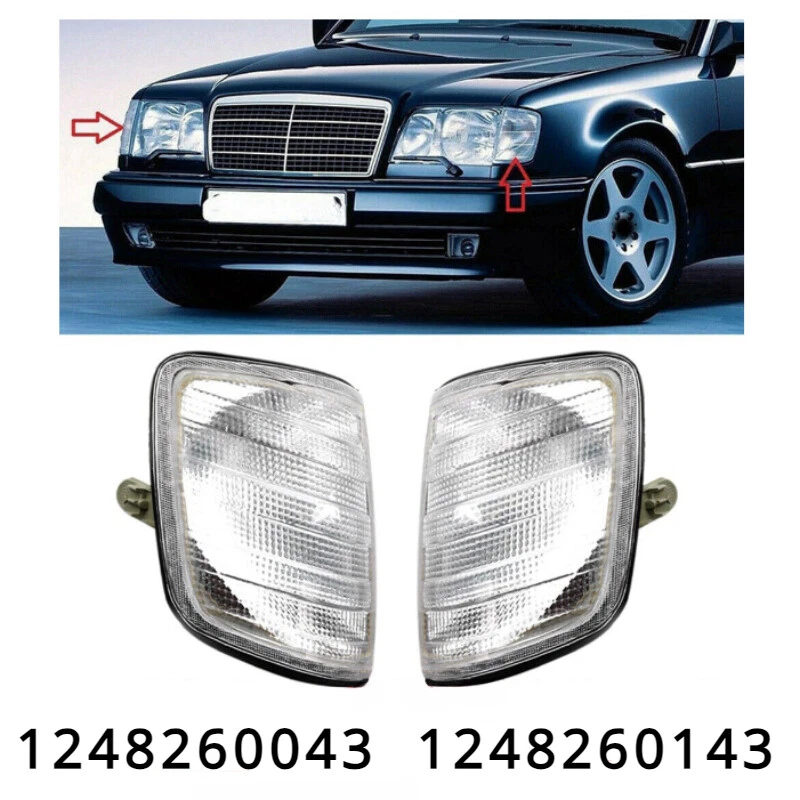 1 par de luces de señal de lámpara de esquina de estacionamiento para Mercedes Benz W124 Clase E transparente~ Foto 1 de 4
