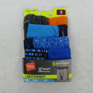 Hanes Underwear Boys Small 6/8 Boxer Briefs Regular Lightweight XTemp 6 Pairs - Picture 1 of 10