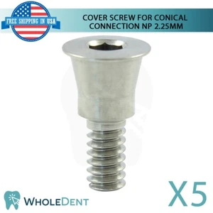 Tornillo de cubierta de titanio X5 para conexión cónica plataforma hexagonal estrecha 2,25 mm NP - Imagen 1 de 4