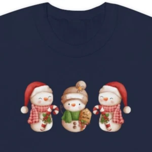 Cute Winter Snowman Sweatshirt Christmas Gift Idea - Picture 1 of 13
