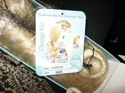 Pelo de diseñador, Change Me, cola de caballo 18", clip, 16/22, mezcla rubia (RR Foto 1 de 4