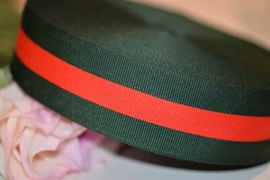 2 yards Gucci inspired green and red striped woven ribbon DIY - Great Quality - Picture 1 of 14
