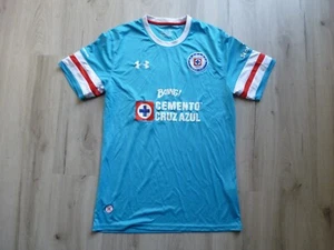 Under Armour Cruz Azul Jersey Large Blue Fitted Home 2013 Soccer 2 SNAGS ON BACK - Picture 1 of 12
