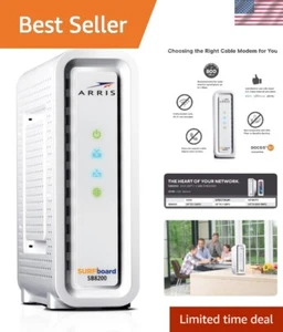 - Cable Modem - Fast DOCSIS 3.1 32x8 Gigabit Cable Modem , Approved for Comca... - Picture 1 of 11