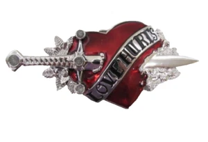 Love Hurts Arrow Through The Heart Belt Buckle - Picture 1 of 6
