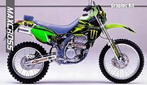 KAWASAKI KLX250 SR/E/R/D-Tracker 1993 - 2004 MAXCROSS GRAPHICS KIT DECAL MONS1 - Picture 1 of 2