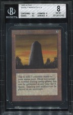 BGS Graded Quad 8 ALPHA Basalt Monolith 9.5 sub!  MTG old school magic See Scans