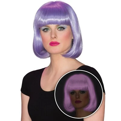 Peluca Rubie's Glow Bob para mujer, púrpura, talla única NUEVA Foto 1 de 3