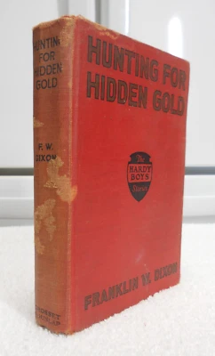 Hardy Boys #5 Hunting for Hidden Gold 1928A-1 Red Book nodj both 1st ed & print! - Image 1 of 4