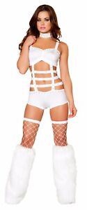 sexy ROMA rhinestones STUDDED cage CUT OUTS romper ONE PIECE go go EXOTIC dancer