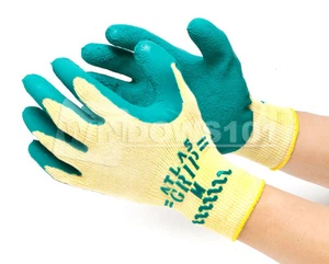 1 Pair Atlas Showa 310 Grip Green Nylon Work Gardening Gloves FREE SHIP! - Picture 1 of 3