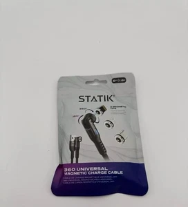 Statik 360 Magnetic Charging Cable - 3-1 Smart Rotating Charger with Micro 6ft - Zdjęcie 1 z 2