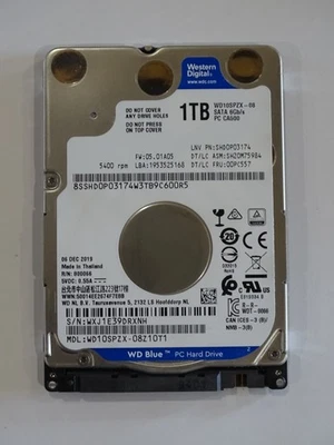 Disque Dur 1To Western Digital Caviar Blue WD10SPZX - 2.5" - SATA III - Photo 1/3
