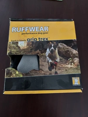 Ruffwear Bark n Botas Tamanho S Aperto Trex Sapatos de Cachorro Capas de Pata Cinza Vibram CaminhadaFS - Imagem 1 de 4