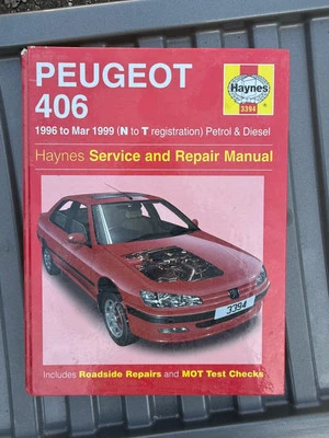 HAYNES Service & Repair Manual 3394 - Peugeot 406 (1996 to 1999) - Image 1 of 2