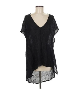 Kona Sol Women's Double V Neck Swim Cover Up Tunic Dress Top Black Medium - Picture 1 of 11