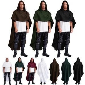 Hombres Halloween Adulto Capa Trajes Con Capucha Renacimiento Capa Mujeres Pullover Envoltura - Imagen 1 de 74