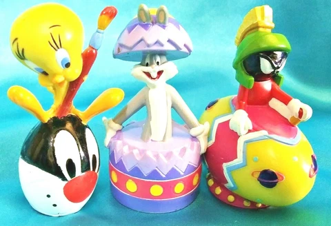 3 - LOONEY TUNES - TWEETY MARVIN BUGS BUNNY Easter PVC 2-2.5" Figures WB C1997 Cover
