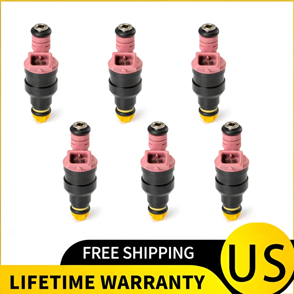 6Pcs Fuel Injector for BMW 528i 2.8L L6 1997 1998 & Z3 2.8L L6 1997 1998 - Imagem 1 de 4