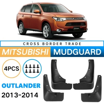 Para Mitsubishi Outlander 2013-2014 ABS Plástico Guardabarros Neumático Coche Protector de Lodo 4 Piezas Foto 1 de 4