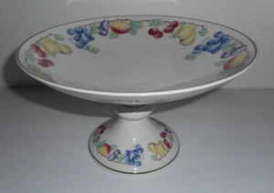 Villeroy & Boch MELINA Footed Fruit Bowl anno 1748 Germany Vitro Porcelain Large - Picture 1 of 7