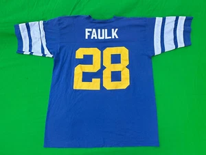 Vintage Logo 7 NFL St. Louis Rams Marshall Faulk #28 Shirt Jersey Size XL. - Picture 1 of 9