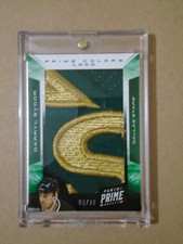 2012-13 PANINI PRIME COLORS LOGO, DARRYL SYDOR, DALLAS, GAME WORN HOCKEY CARD!!!