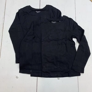 The Childrens Place Girls 2 Pack Black Long Sleeve Size Medium - Picture 1 of 4
