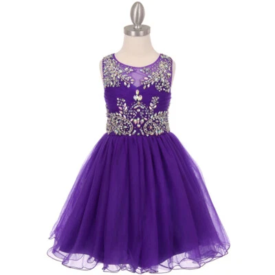 PURPLE Size 6 Flower Girl Dress Birthday Bridesmaid Recital Graduation Party - Image 1 of 4