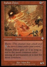 MTG magic cards 2x x2 Light Play, English Halam Djinn Invasion
