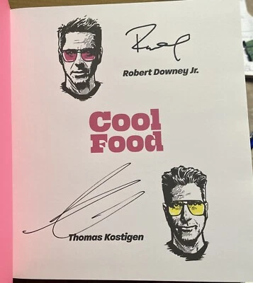 ROBERT DOWNEY JR Signed Autographed COOL FOOD HC FULL SIGNATURE FAST SHIP!!!…!!! - Image 1 of 3