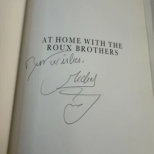 At Home With The Roux Brothers 1998 Vintage HB Cookery Book - Signed by Both - Picture 1 of 19