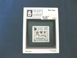 Heart in Hand WEE SON Cross Stitch Chart Sons are Stupendous Pattern PB3 - Picture 1 of 2