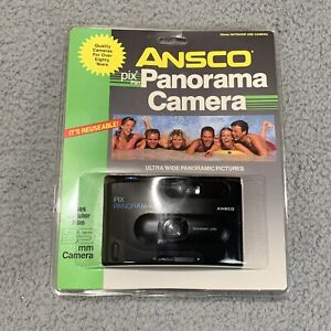 Vintage 35mm Camera Ansco Pix Panorama Reusable Film SEALED PP-10 90s Black NEW