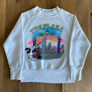 Vintage 1980s Disneyland THE PLAZA Mickey Mouse KIDS SIZE SMALL Crewneck Sweater - Picture 1 of 11