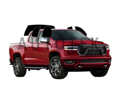 Película precortada para ventanas laterales cualquier pantalla de tinte para Ram 1500 Classic cabina y media 2019-24 Foto 1 de 4