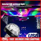 Mini Disco Ball Sound Activated LED Atmosphere Stage Light for Car DJ Karaoke
