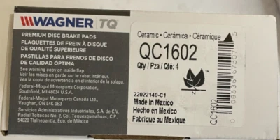 Juego de pastillas de freno de disco Wagner Brake QC1602 para Ford F-150 12-18 Foto 1 de 3