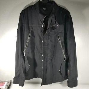Reebok Crossfit Jacket Coat Size M Black Patch Coat Fitness w/ Removable Vest - Picture 1 of 9