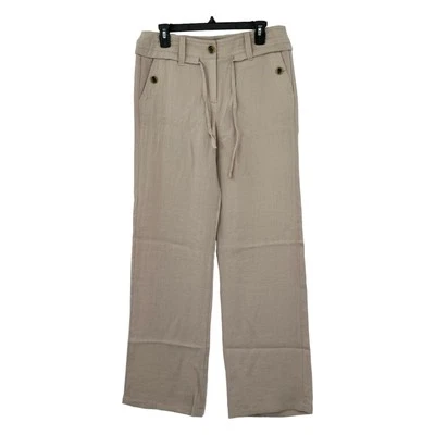 Sandro Ropa Deportiva Pantalones Mujer Pantalones 10 Tostado Pierna Recta Verano Playa Resort Foto 1 de 4