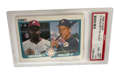 1990 Fleer - Moises Alou, Chuck McElroy #650 - Graded 8.5 Near Mint - Mint+ - Image 1 of 2