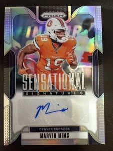 Marvin Mims 2024 Prizm Silver Sensational Signatures Auto /149 #SS-MMS Broncos - Picture 1 of 2