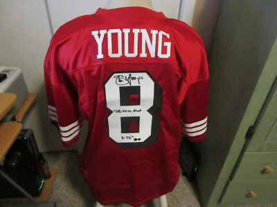 Camiseta Steve Young San Francisco 49ers Super Bowl MVP Autografiada Nueva Foto 1 de 4